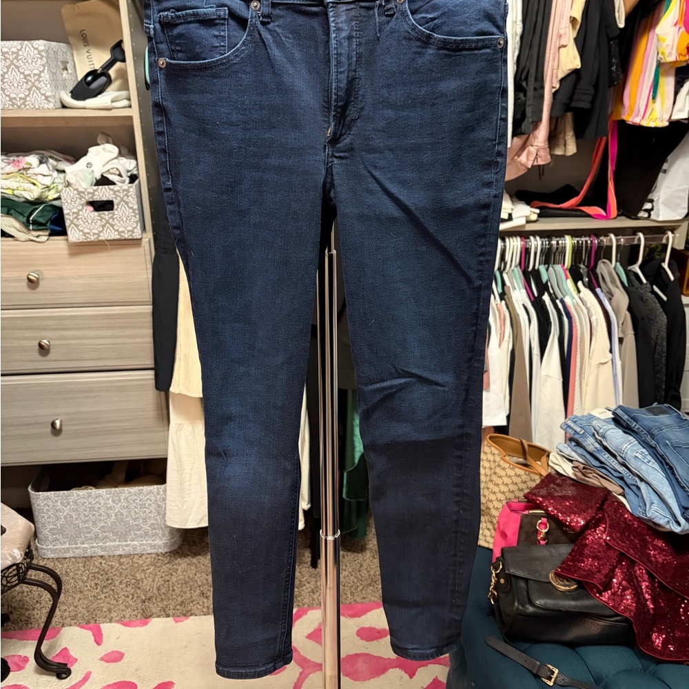 Express Women's Skinny Jeans in Deep Blue